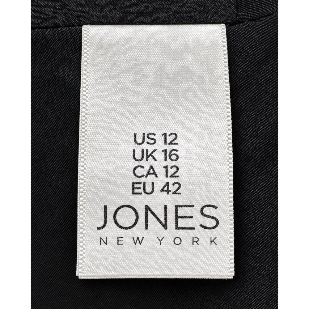 Jones New York Gray Herringbone Skirt Suit 12 Office Siren Corporate Chic - Picture 15 of 16